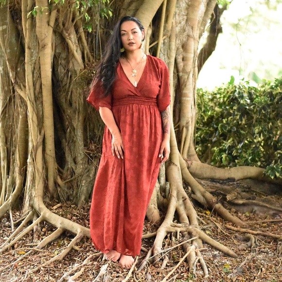 Rusty Red Maxi Dress - Picture 2 of 3